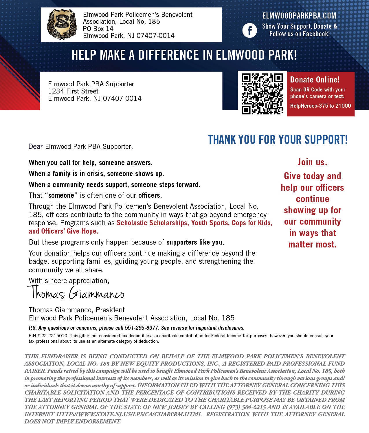 Donation Letter